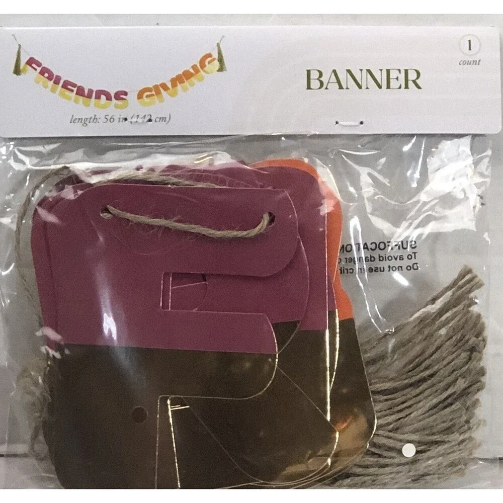 Friendsgiving Party Decorations, Friendsgiving Banner 56”